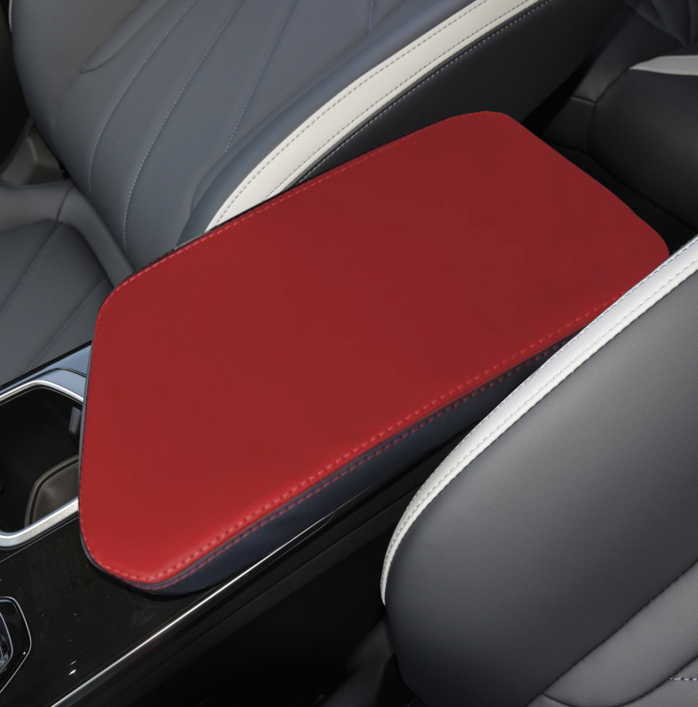 Armrest Box Cover, Geely Armrest box - 23-boyue-l-red-and-black-without-logo