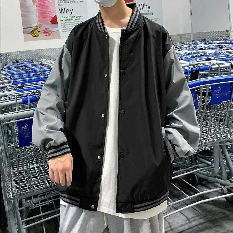 Autumn cardigan, jacket, baseball uniform, for beloved, oversize