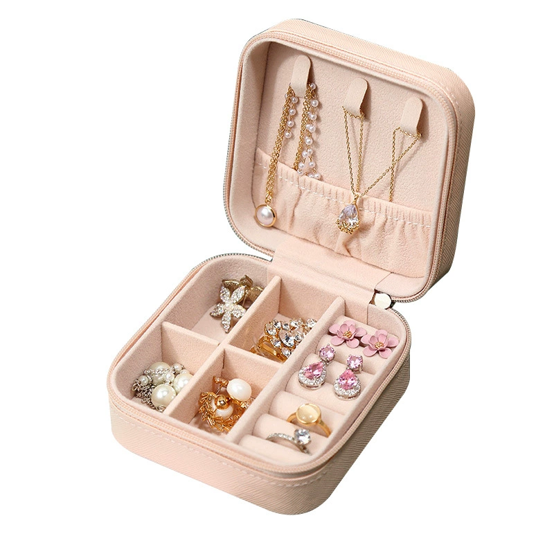 Маленькая портативная брендированная система хранения, полиуретановый аксессуар для путешествий, ожерелье, цепочка, ювелирные изделия, сундук с сокровищами, коробка для хранения, простой и элегантный дизайн