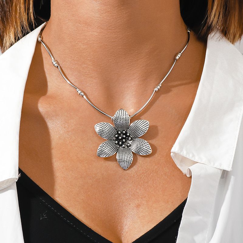 대나무 6개 꽃잎 꽃 목걸이