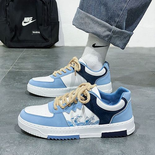 Men's shoes summer  new breathable white shoes men's trendy and versatile thick-soled sports and casual sneakers trendy shoes