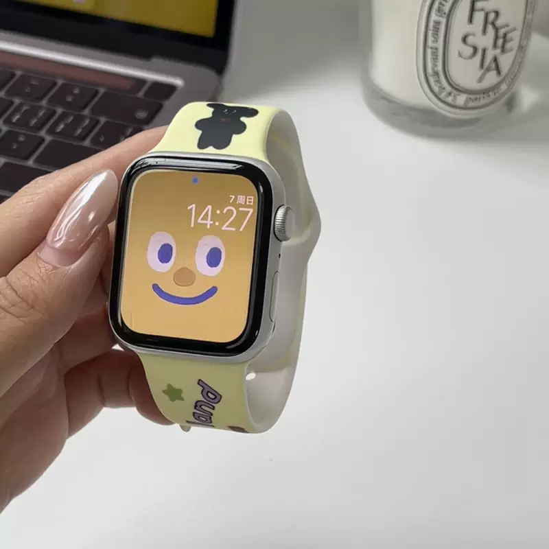 Ремешок с узором «милый щенок», подходит для Apple Watch поколений 3/4/5/6/7/8/S8/S9, высококлассный SE