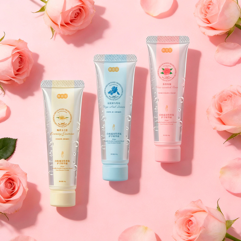 Hanbei Nicotinamida Dual Tube Fragrance Hand Cream Hidratación Refrescante Fácil de Absorber No Grassy Hand Cream