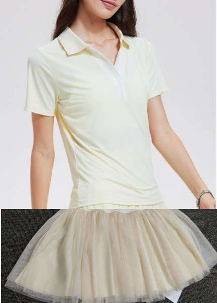 Caijue nuevo trajes deportivos transfronterizos para mujeres anti-corrido ocio camisa de polo de manga corta camisa de tenis de plumas para mujeres