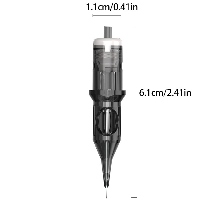 Transfronterizo tatuaje caliente integrado acupuntura cartucho de tinta verde máquina de aguja de tatuaje desechable de alta elasticidad aguja especial 20 piezas