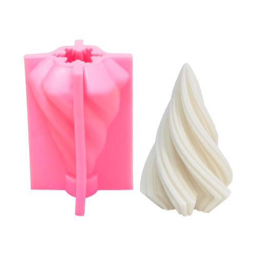 Sanxin Spiral Triangular Scented Candle Silicone Mold DIY Handmade Plaster Ornaments Diffusing Aroma Stone Abrasives