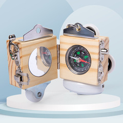 New Wooden Children's Montessori Busy Blocks Montessori Six-in-One Parent-Child Interactive Wooden Educational Toy