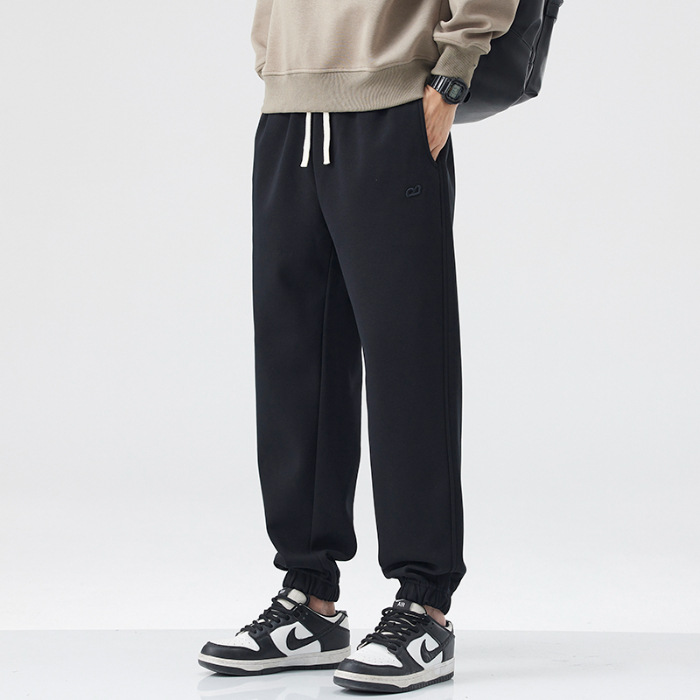 2025 nuevo otoño japonés retro pantalones rectos sueltos zapatos bordados para hombres sueltos versátiles