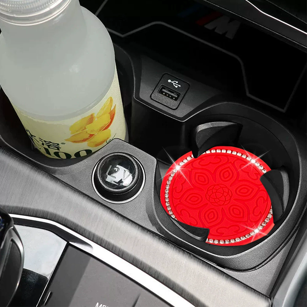 Автомобильная подставка для слива, круглая креативная силиконовая плитка, набор подставок для воды, автомобильная подставка для хранения, противоскользящая подставка