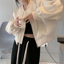 短款夹克外套女韩版2024新款宽松甜酷辣妹设计感长袖棒球服潮百搭