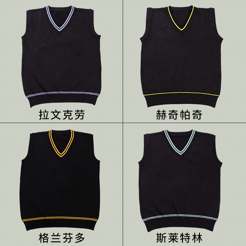 Customized Harry Potter Gryffindor Sweater Cosplay Anime Costume V Neck Vest with Label Knitted Vest