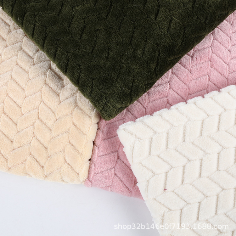 Factory 15 color dyed flannel jacquard single-sided hemp flower velvet home textile home sofa wool carpet in stock