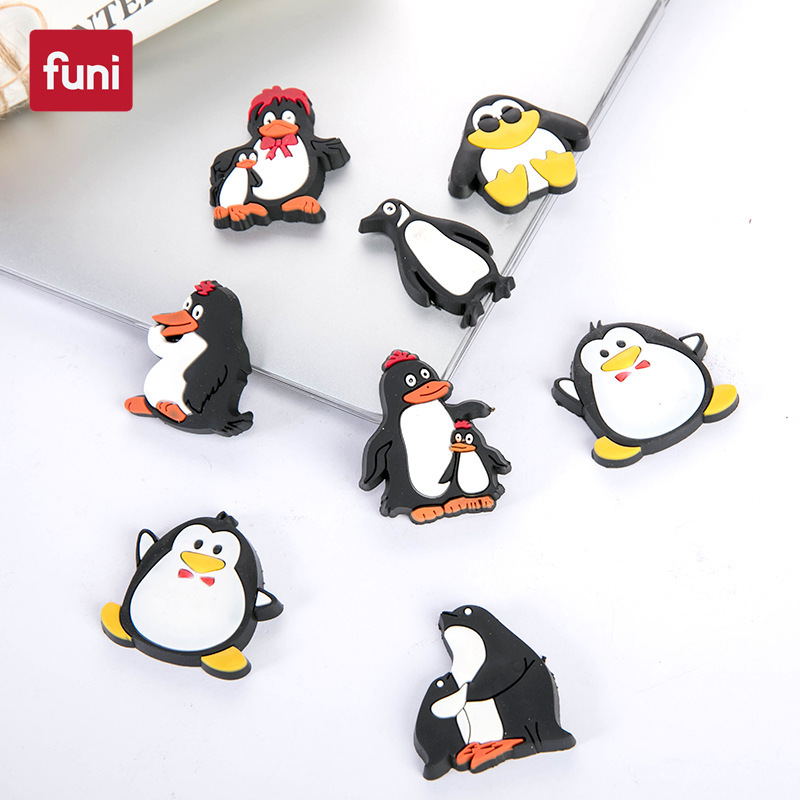 Funi CT-330 Whiteboard Magnetic Poles Penguin Set Magnetic Stickers Office Teaching Refrigerator Sticker Soft Magnets