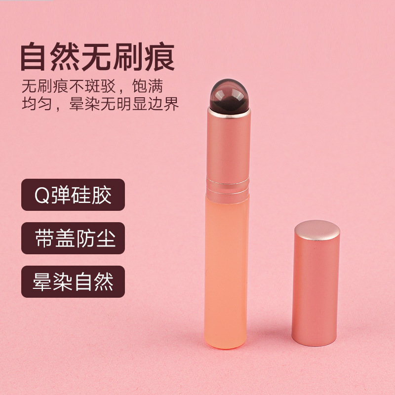 国境を越えたメーカー直販の新しいシリコン唇ブラシ口紅ブラシ丸頭携帯金ぼかしブラシ唇泥専用|undefined
