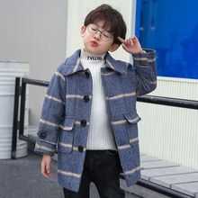 2025秋冬季男童毛呢大衣中长款潮韩版儿童呢子外套风衣男孩中大童