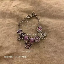 潘家紫水晶蝴蝶手链女复古轻奢设计感原创文艺风百搭ins小众手镯
