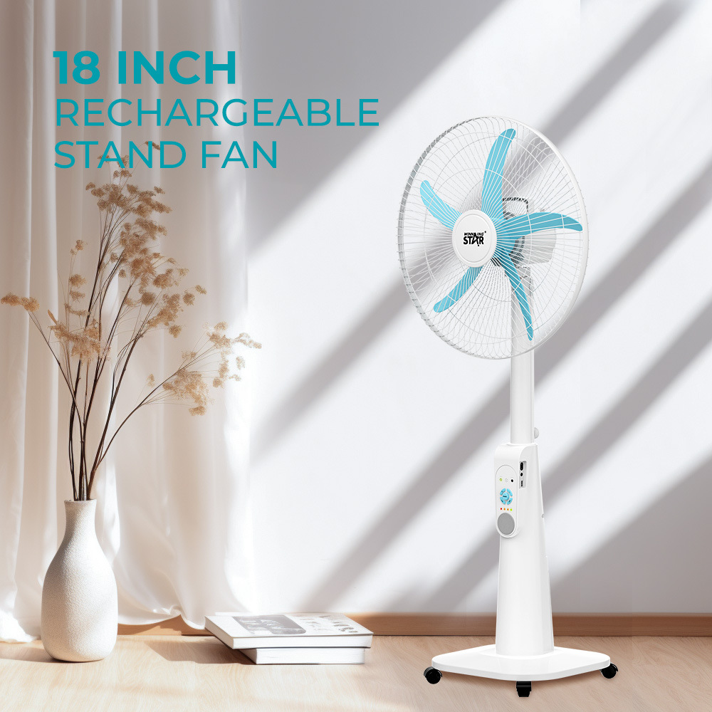 Winning star control remoto transfronterizo 18 pulgadas hogar de alta potencia tipo balancín máquina portátil ventilador eléctrico de piso