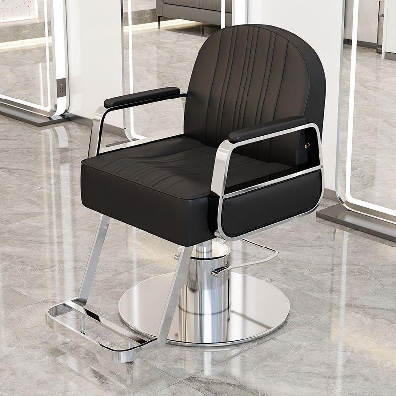 Silla de peluquería silla de salón de peluquería silla de corte de pelo silla de elevación rotativa de acero inoxidable silla de barbero image 18