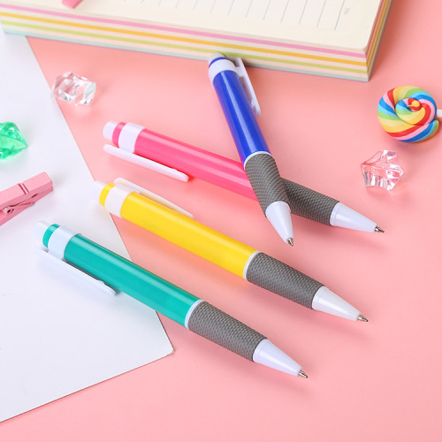 Pure Color Push Button Ballpoint Pen, Fresh Stationery Student Push Button Pen, Creative Office Study Stationery Oil-Based Pen Wholesale