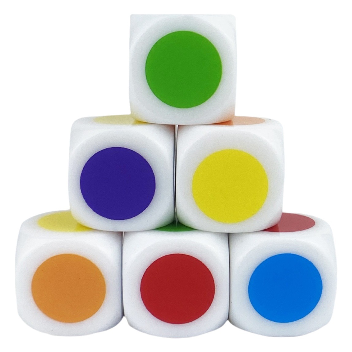 Dice cross-border 16mm children's color Defense recognition color discrimination entertainment dice teaching party game dice dice