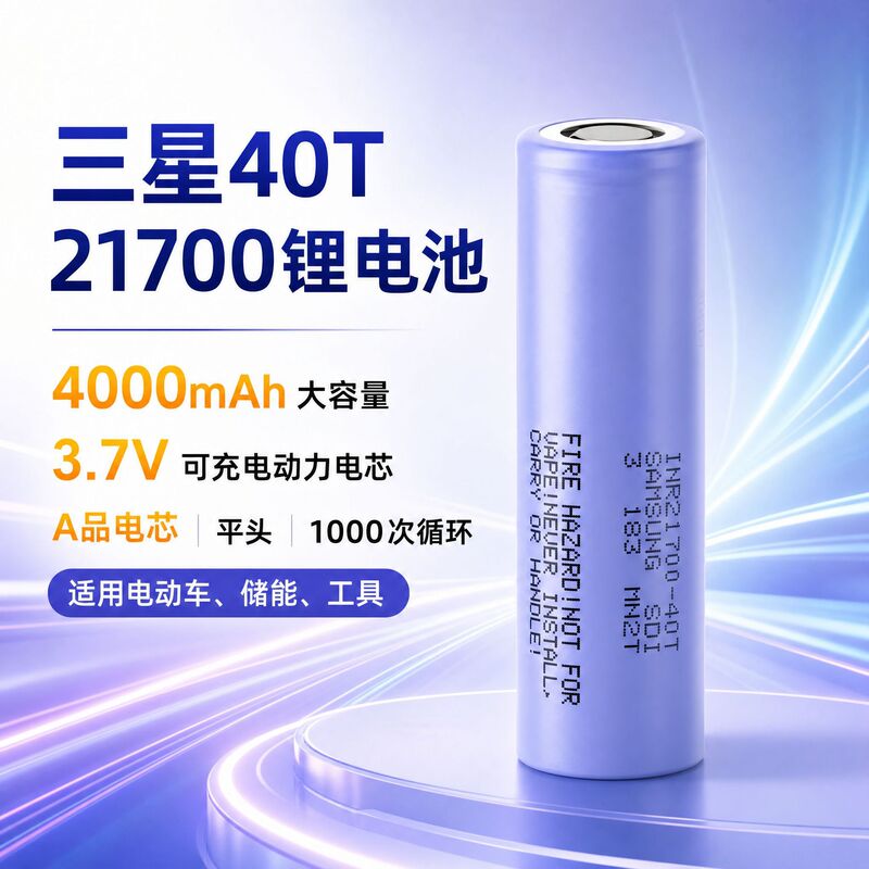 New Samsung 40T 21700 lithium battery large capacity rechargeable power battery 4000mah Samsung 21700 New Samsung 40T 21700 lithium battery large capacity rechargeable power battery 4000mah Samsung 21700