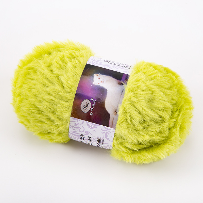 Imitación de visón terciopelo grueso lana tejida a mano DIY Imitación Piel terciopelo visón terciopelo sombrero bufanda manta hilo al por mayor