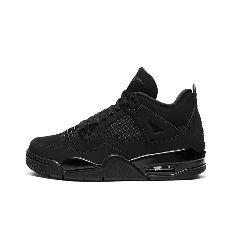 Putian Chunyuan AJ4 zapatos de baloncesto marrón naranja negro amarillo rayos eléctricos masculinos y femeninos clásicos Jiao4 Zhongyuan zapatos de baloncesto para hombres y mujeres
