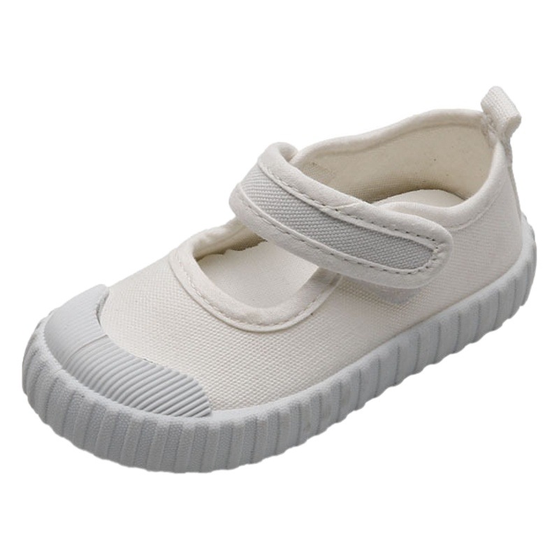 Baby Girl Canvas Shoes 2026 Spring and Autumn Versatile Kindergarten Indoor Shoes Children's Sneakers Single Shoes Kids' Shoes White Shoes