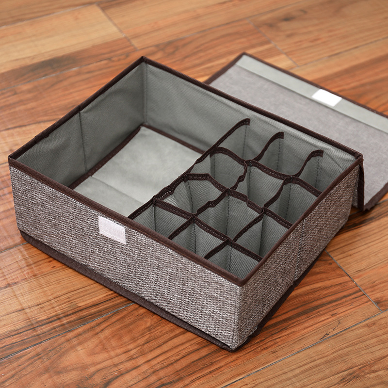 Caja de almacenamiento de calcetines con cubierta para ropa interior casera cajón de escritorio armario de almacenamiento de ropa de alta calidad