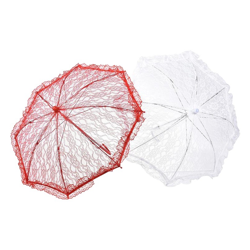Wedding Bridal Lace Umbrella Lace-Trimmed Small Umbrella Stage Performance Studio Prop Umbrella Gothic Style Lolita Small Umbrella