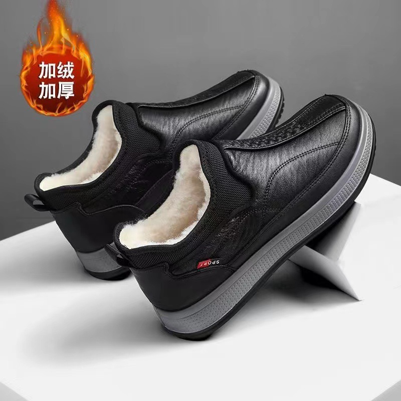 Además de botas de nieve gruesas de terciopelo 2024 nuevos zapatos para hombres botas de invierno zapatos de algodón para hombres botas de algodón botas de algodón zapatos de algodón cálidos al por mayor