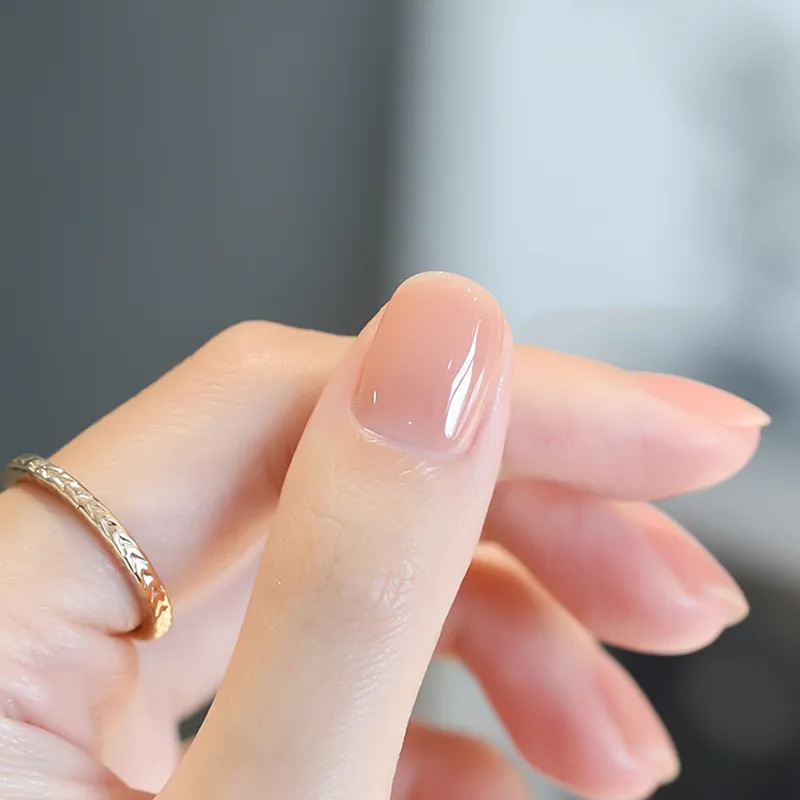 Pure want to ice transparent nude color nail polish baking-free quick-drying can't tear long-lasting non-fading simple white student commuter color