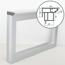 方形铝合金镜框瓷画框智能镜子边框型材料亚银色铝材可装背板3028