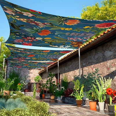 Avtomobil yan çətirləri – decorative fabric for ambiance decoration - sunshade-sail-9-185-240cm