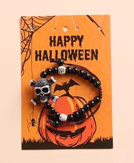Heißer Verkauf Halloween Party Handarbeit Gewebt Kürbis Neue Schädel Halloween Armband, Halloween Geschenk_voghion.com