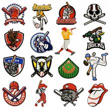 新款卡通棒球系列刺绣布贴运动装饰补丁贴电绣片服装辅料熨烫背胶