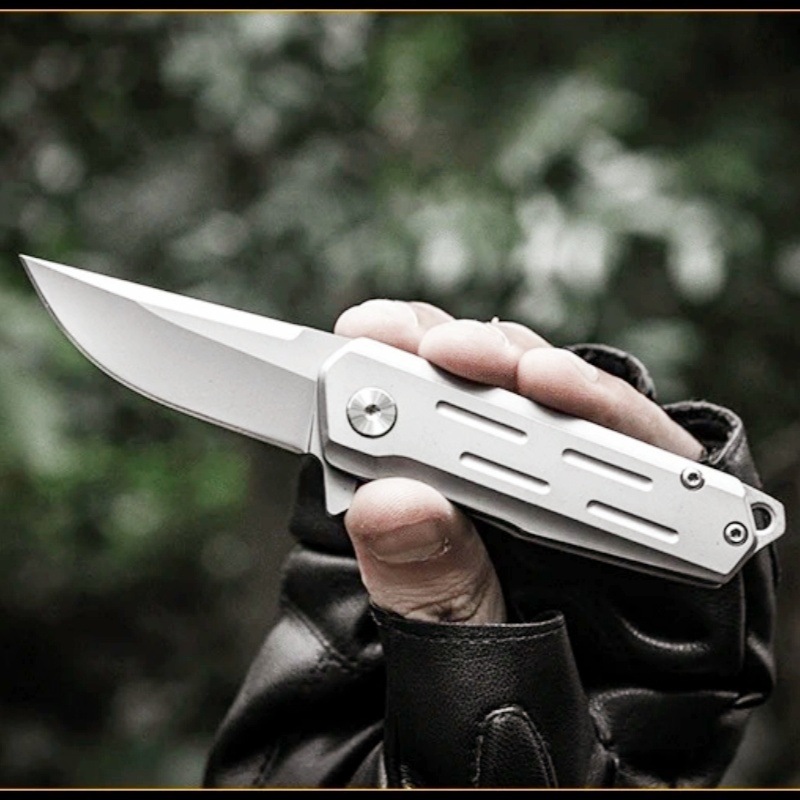 D2迷你小钢刀随身挂件折叠刀户外锋利防身小刀高硬度多功能水果刀