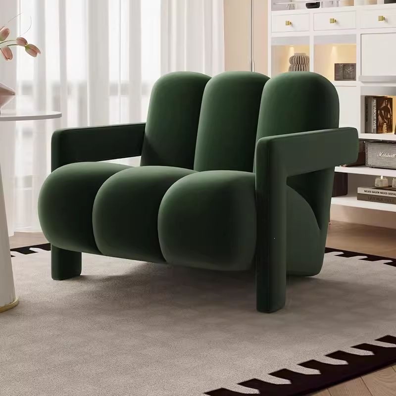 Diseñadores nórdicos de lujo ligero sillas casuales individuales, balcón del dormitorio de la Sala de estar, recepción simple, zona de descanso, sofás y sillas perezosas