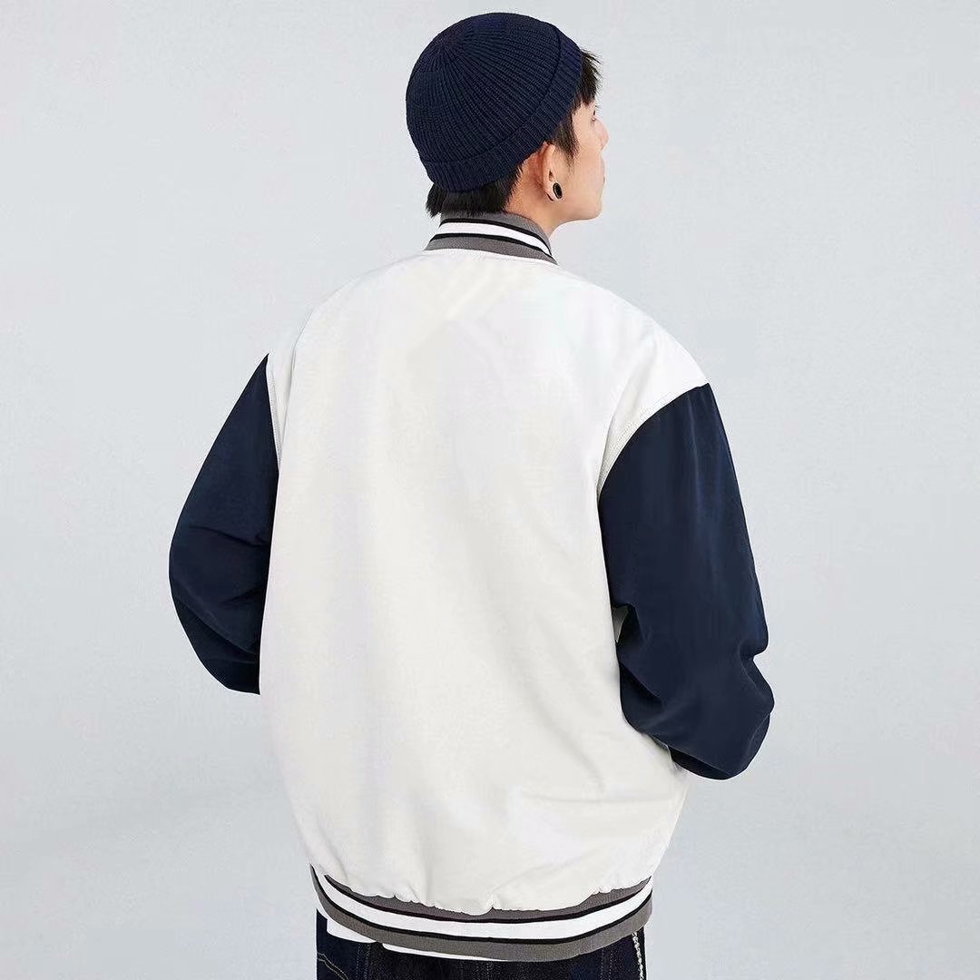 Baseball-Trikot 2023 Frühling Amerikanische Modemarke Farbe passende Coup Lose Student Trend Casual Mantel Herren_voghion.com