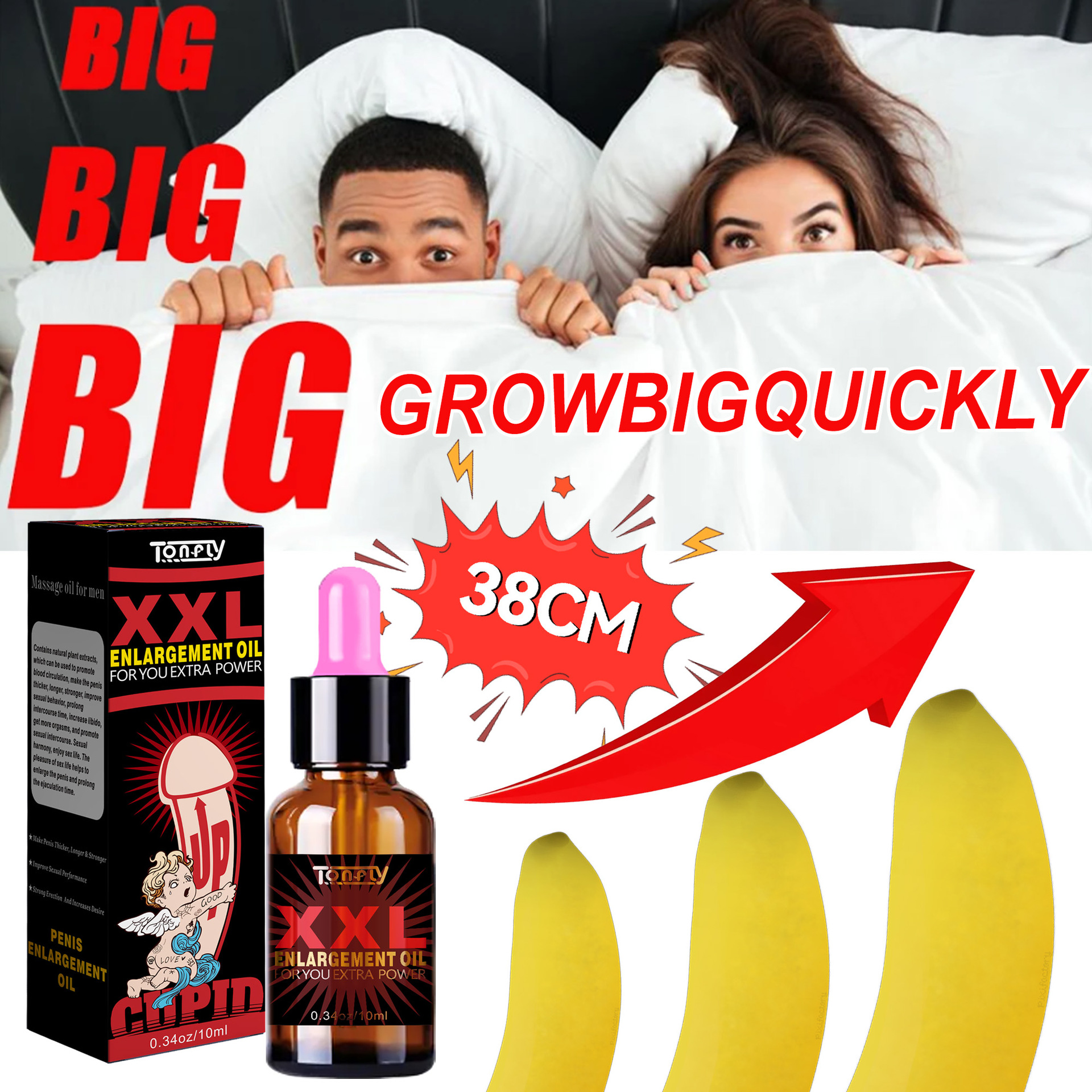 Tonfly Cross-Border Men's Private Parts Massage Essential Oil 10ml Plant Ingredients Care Essential Oil Massage Essence