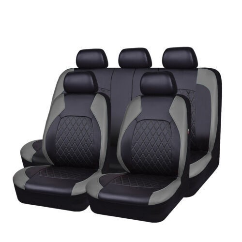 Cross-Border Foreign Trade Car Seat Covers, Single-Line Diamond Quilted Embroidery, Curved Leather, Pu Leather, Artificial Leather, Export to Europe and America