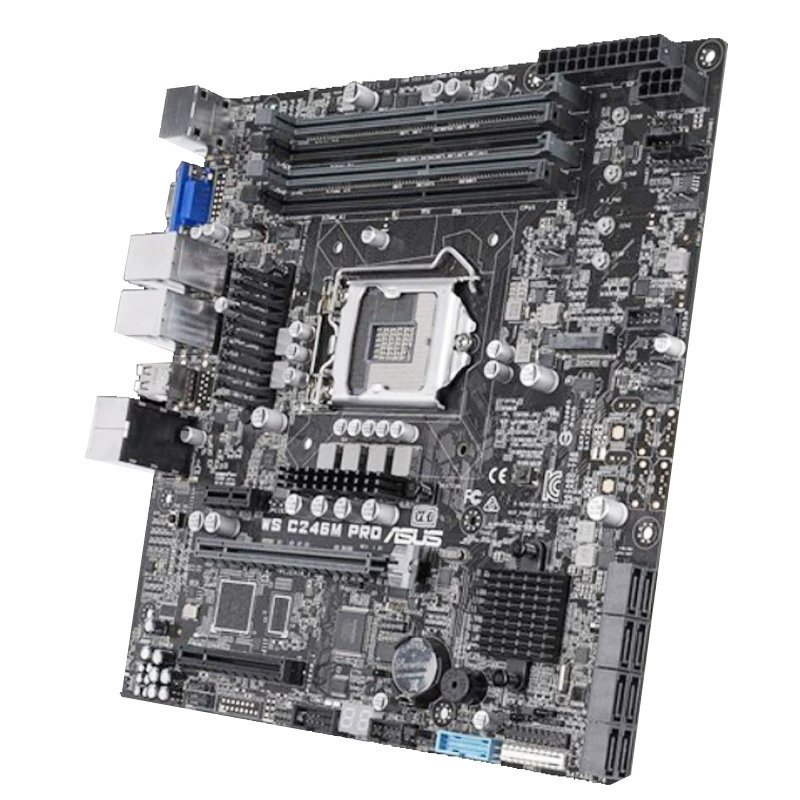 Совместимый рабочий станция Intel ASUS WS C246M Pro материнская плата поддерживает основную плату
