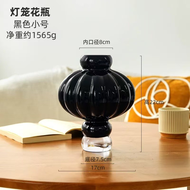 Nueva linterna china estilo hogar vasos de vidrio modelo moderno decoración de gabinete invitados