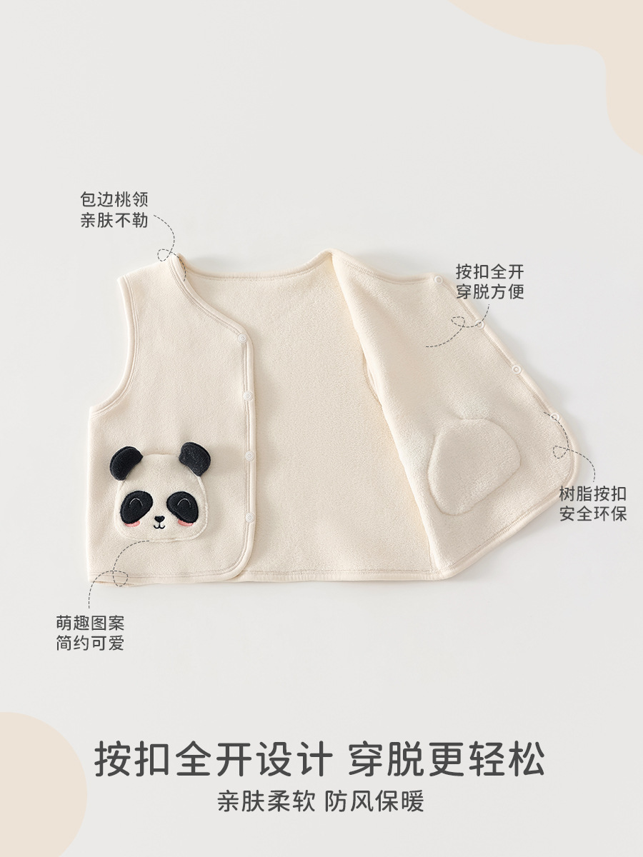 Baby chaleco de invierno y otoño clase A chaleco de pelusa para bebés engrosado calentamiento cardigan sin mangas chaleco de hombros para bebés
