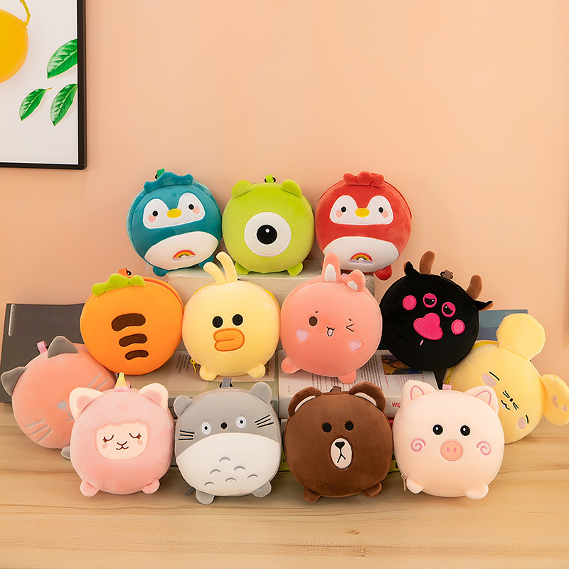 New cartoon multi-kinetic eye mask convenient neck pillow headrest two-in-one lunch break plush toy for female birthday gift