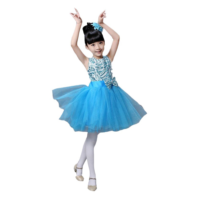 New Children's Children's Sequin Princess Dress Pontoon Dress Girls Dance Children's Children's Performance Costume Show Dress