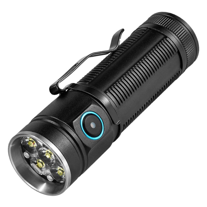 Cruz-Frontera al aire libre linterna mini portátil titular de la pluma de carga rápida larga resistencia brillante noche al aire libre linterna de equitación