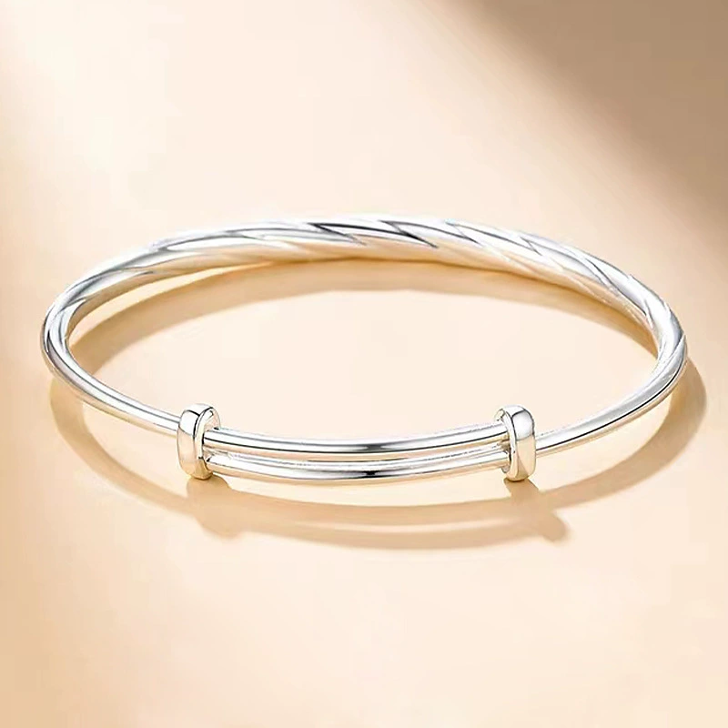 Fashionable silver bracelet, silver 9999 sample, internet celebrity, Birthday gift