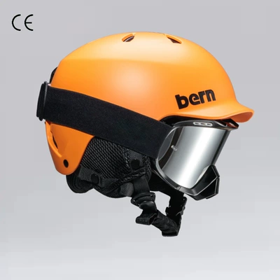 Motorcycle Safety Supplies — Equipment Ski Safety Helmet - vibrant-orange-silver-mirror-s-53-56cm-available-for-10-year-old-children