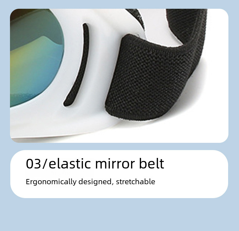 White dazzling winter ski glasses Motorcycle goggles Sports mountaineering goggles Outdoor riding glasses_voghion.com